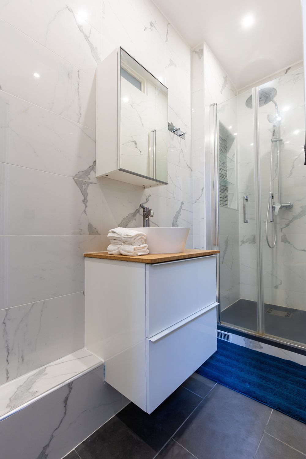 Salle de bain en marbre